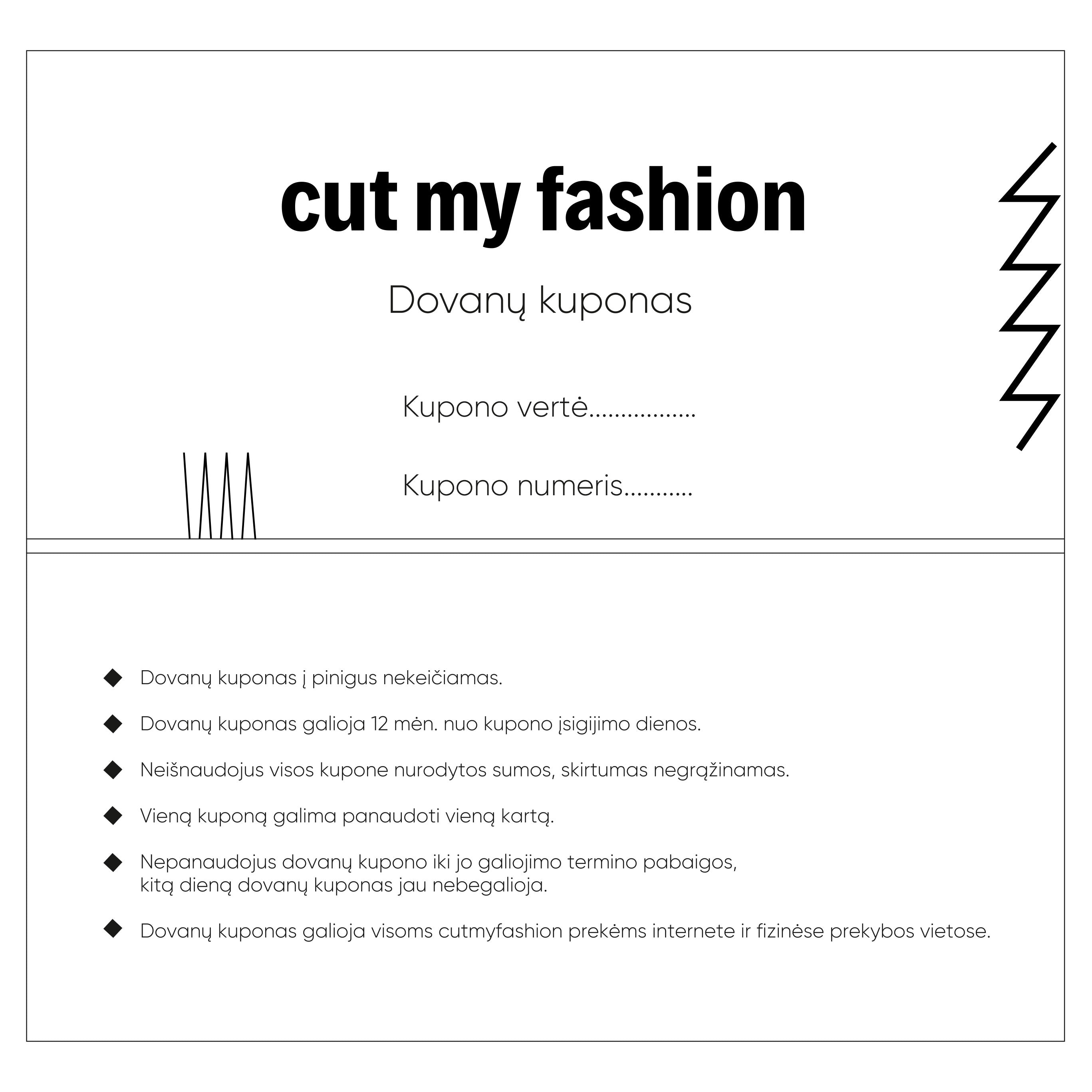 cutmyfashion dovanų kuponas