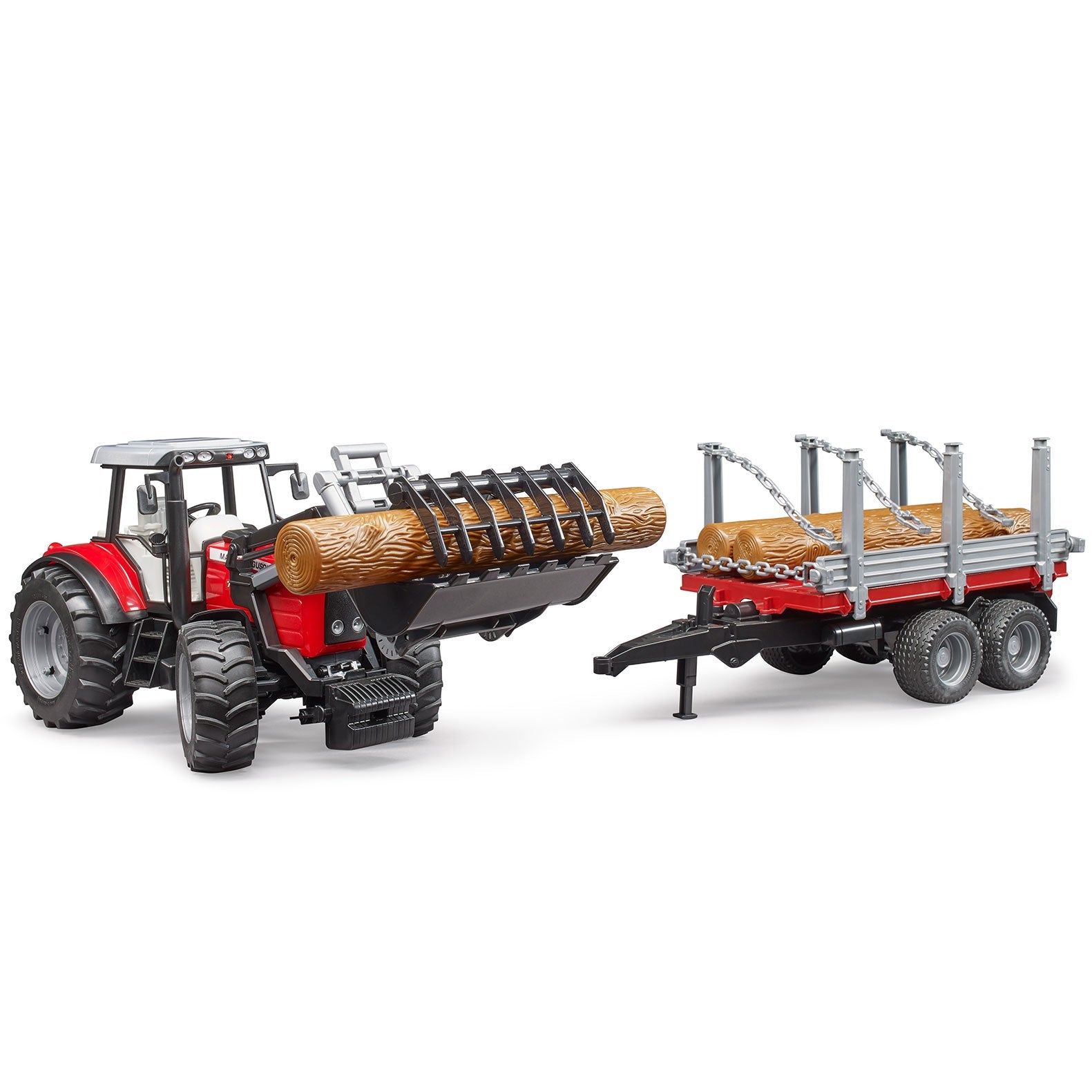 Bruder 02046 Traktorius + Miško priekaba