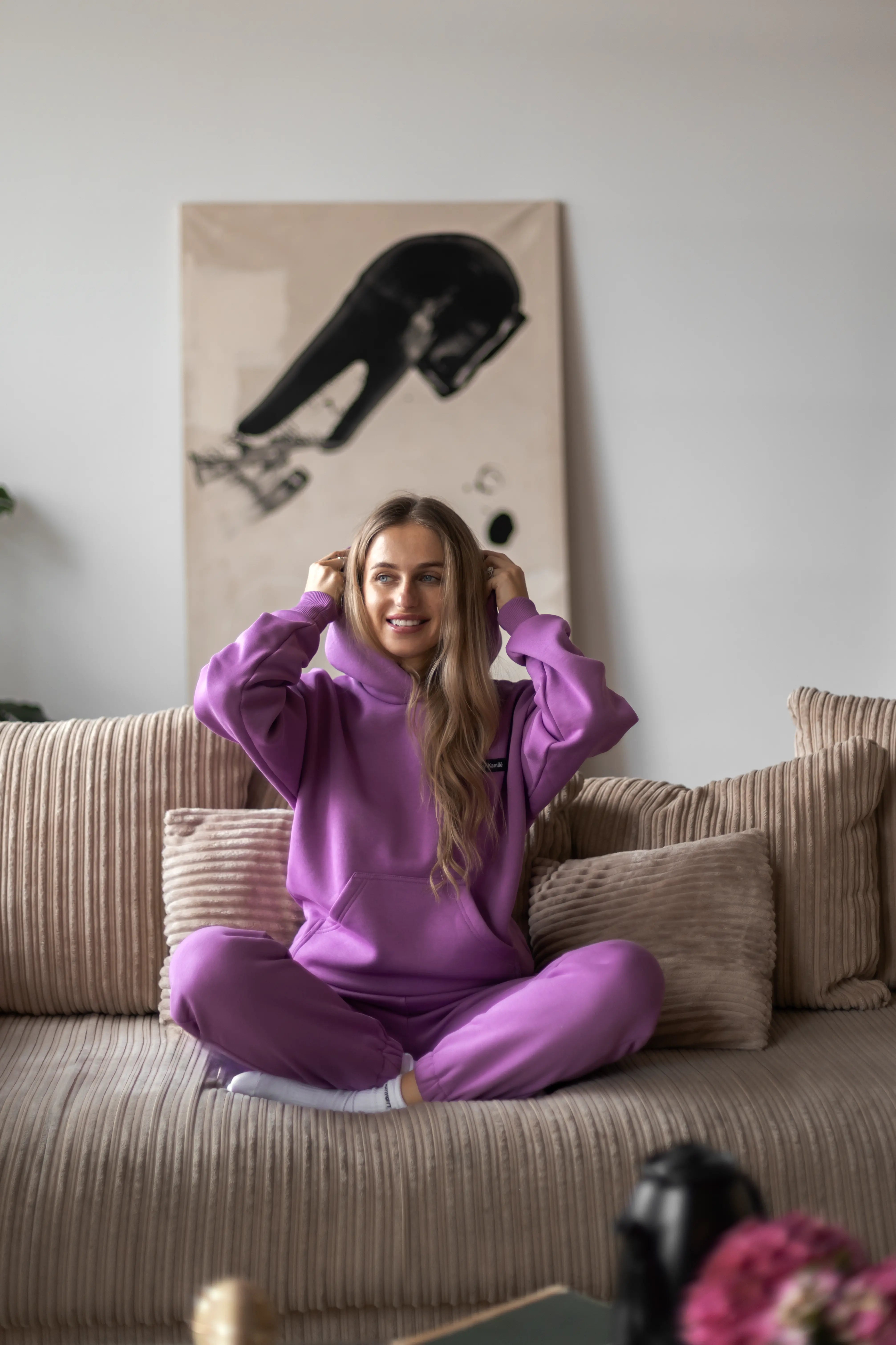 Levandų spalvos cutmyfashion treningas kasdieniam dėvėjimui, puikiai tinka aktyvioms atostogoms ir laisvalaikiui.