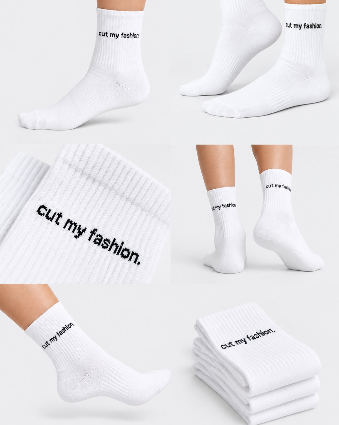 Unisex baltos kojinės CMF389